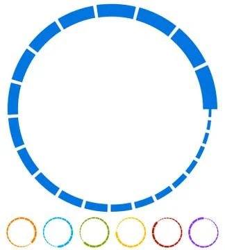 Preloader, buffer symbol elements, circular progress indicators Stock Illustration