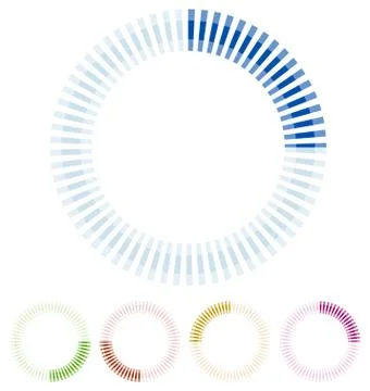 Preloader, circular shape. Segmented circle 스톡 일러스트