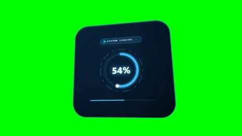 Preloader Circular Spinner Card With Green Screen Background. Stock Footage 346601034