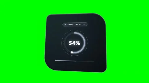 Preloader Circular Spinner Card With Green Screen Background. Stock Footage 346682954