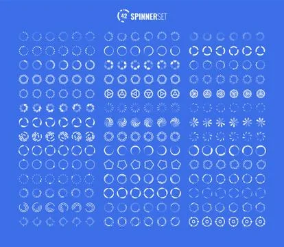 Preloader icons set Stock Illustration