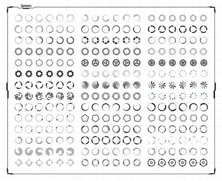 Preloader icons set Stock Illustration