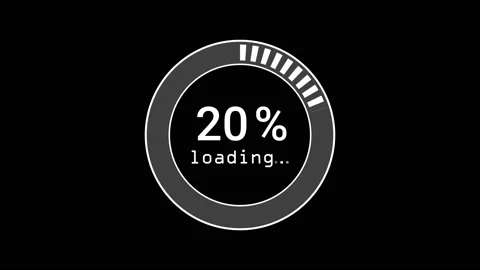 Preloader loading or download. Circle progress bar icon in the form of white Stock Footage 141353729