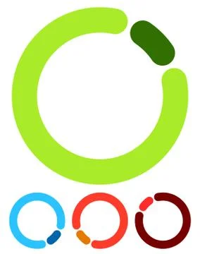 Preloader or buffer shapes, circular elements, symbols. User interface concep 库存插图