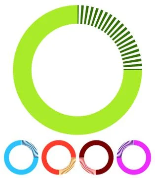 Preloader or buffer shapes, circular elements, symbols. User interface concep Illustrazione stock