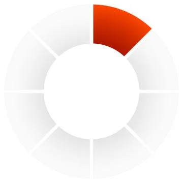 Preloader or buffer symbol, segment circle, circular progress indicator. Stock-Illustration