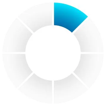 Preloader or buffer symbol, segment circle, circular progress indicator. Stock Illustration