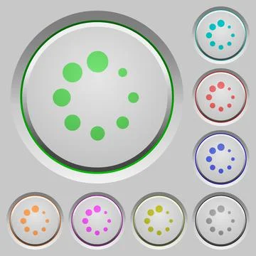 Preloader symbol push buttons Illustrazione stock
