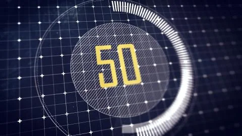 Preloader with the value of 50 percent on a touchscreen . DOF. Stock Illustration