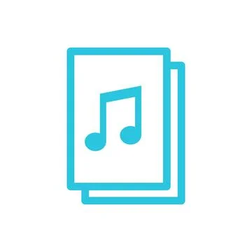 Prelude, music notes sheet icon. Isolated on white background. From blue ic.. Stock Illustration