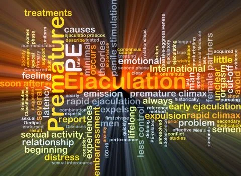 Premature ejaculation PE background concept glowing Illustrazione stock