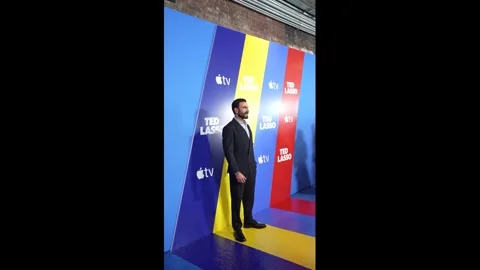 Premiere of Apple TV 'Ted Lasso' Season 2 Stock Footage 341462635
