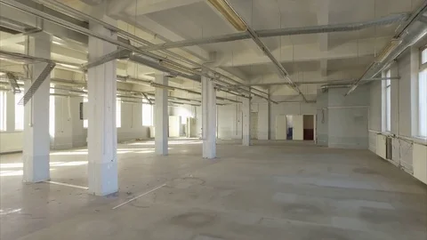 Premises of an abandoned factory Stock Footage