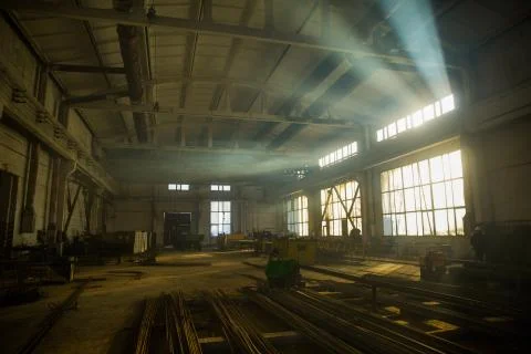 Premises and interior elements of old factories Stock Photos