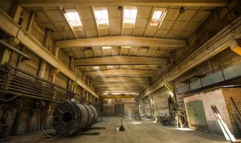 Premises and interior elements of old factories Stock Photos