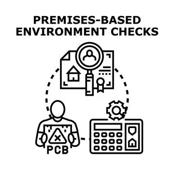 Premises based environment checks inspection process Stock Illustration