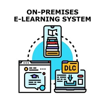 On premises e learning system for modern education 스톡 일러스트