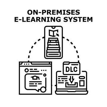 On premises e learning system for modern education イラスト素材