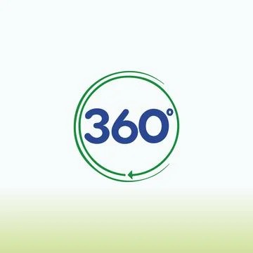 Premium 360 degree Logo for Start Ups, 360 vector logo design template idea a Stock Illustration