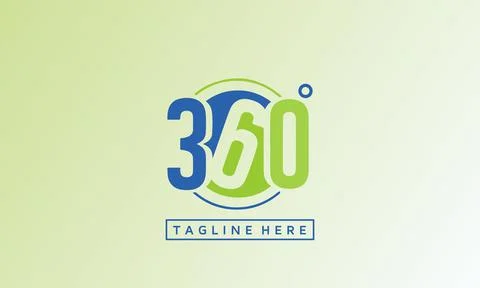 Premium 360 degree vector Logo for Start Ups, 360 vector logo design template Stock Illustration