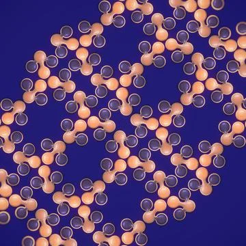 A premium 3D background with a diagonal grid of abstract molecules Illustrazione stock