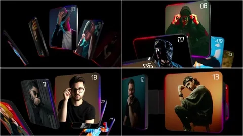 Premium 3D Card Carousel Pack | Luxury Showcase Collection Catálogo de After Effects