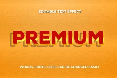 Premium 3d editable text effect Illustrazione stock