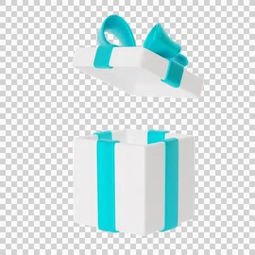 Premium 3D open gift box Stock Illustration