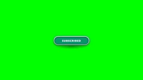 Premium 3D Subscribe Button Mechanical Press Green Screen Loop Stock Footage 345323996
