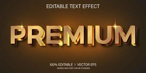 Premium 3d vector text effect with modern style design Stock Illustration