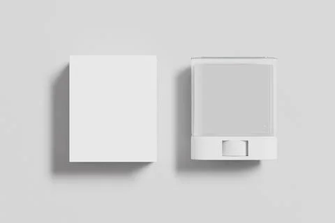 Premium 3D White deodorant stick with a thumbwheel dial mockup イラスト素材