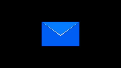Premium 4K 3D Animated Blue Envelope Opening to Reveal a White Letter Document I 動画素材 332392506