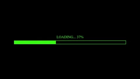 Premium 4K Green Progress Bar Graphic Animation Loading from 0 to 100 Percent on Stock Footage 332181899