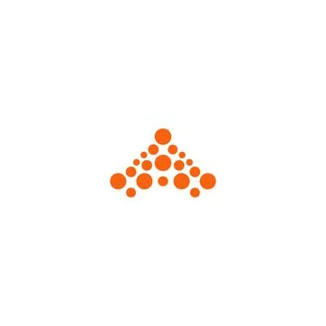 Premium abstract logo template. Vector circles shape. Modern orange company Stock Illustration