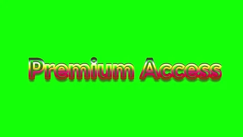 Premium Access text animation. Animated 3D lettering on green screen background. Stock Footage 340775307
