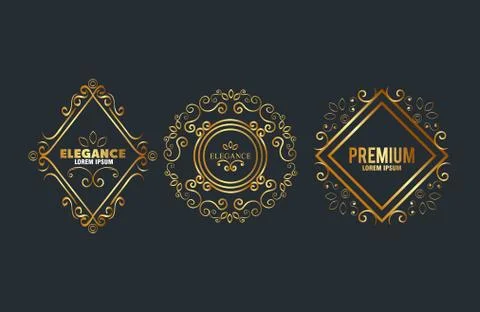 Premium and elegance set frames イラスト素材