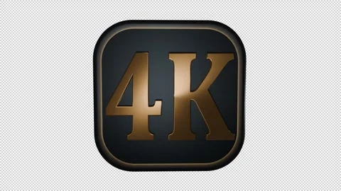Premium animation Gold 3D Icon With Rounded Frame Transparent PNG 4K Stock Footage 337816382