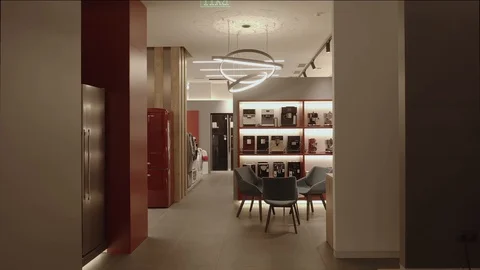 Premium appliance store interior 4K Stock Footage 120452103