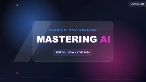 Premium Artificial Intelligence Masterclass Online Course Web Banner 스톡 동영상 333051611