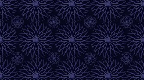 Premium background design with dark blue flowers pattern Stock Illustration