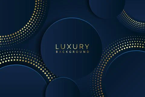 Premium background design with gold circle on dark backdrop Stock-Illustration