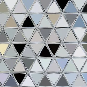 Premium background with polygonal patterns and silver triangle lines Stock Illustration