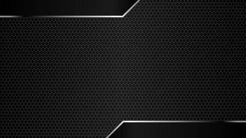 Premium black background with a silver border Stock Illustration