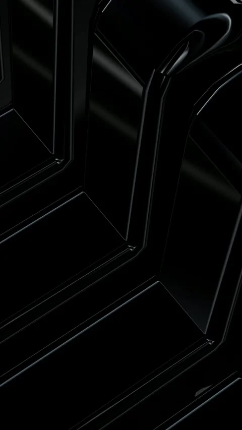 Premium Black Figure Rotation with Reflective Metallic Accents on Elite Design 스톡 동영상 343267063