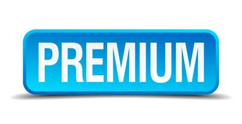 Premium blue 3d realistic square isolated button Stock Illustration