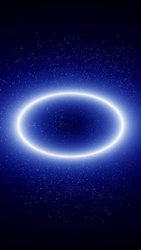 Premium Blue Portal Glowing Ring Loop for Tech Energy and Space Exploration Stock Footage 337762894