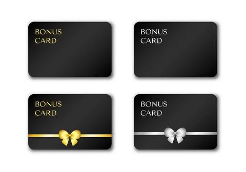 Premium Bonus Card set. Stock Illustration