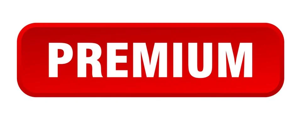 Premium button. premium square 3d push button Illustrazione stock