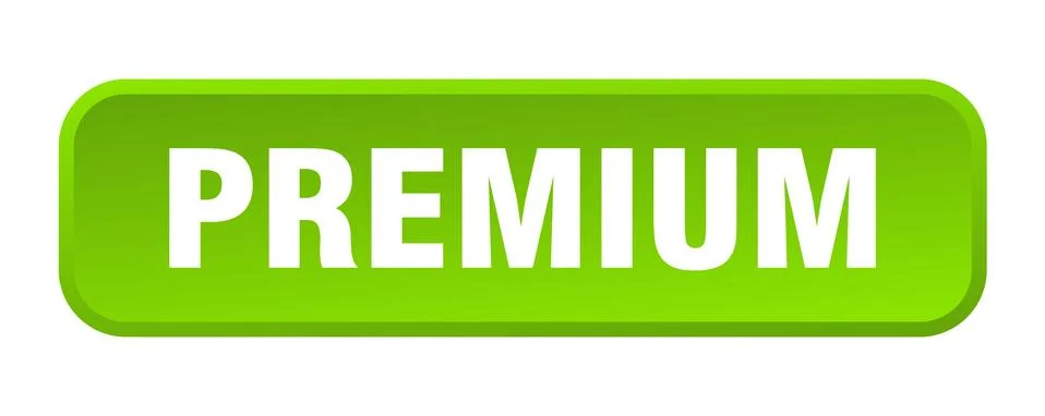Premium button. premium square 3d push button 스톡 일러스트