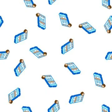 Premium cabbage pills isometric icon seamless pattern Stock Illustration